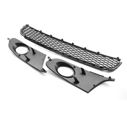 Nedre Grill sats för VW Golf MK6 front standard stötfångare, blank svart