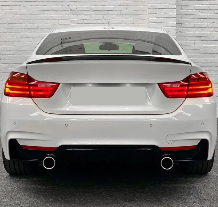 Performance Bakluckespoiler för BMW F36 Gran coupé, blank svart