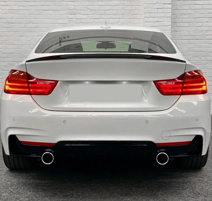Performance Bakluckespoiler för BMW F36 Gran coupé, blank svart