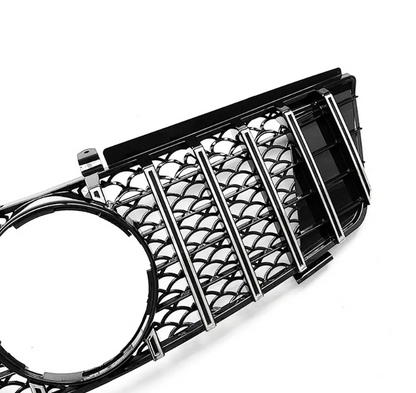 GT R Panamericana stil Frontgrill för Mercedes ML W164 (05-08), svart + krom