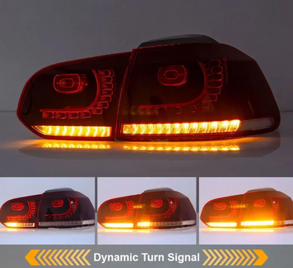 R20 stil LED Bakljus med Dynamic Blinkers för VW Golf MK6 (08-13)