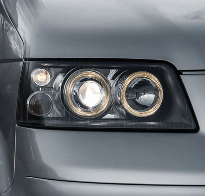 Strålkastare med Angel Eyes rings för VW T5 (03-09), svart