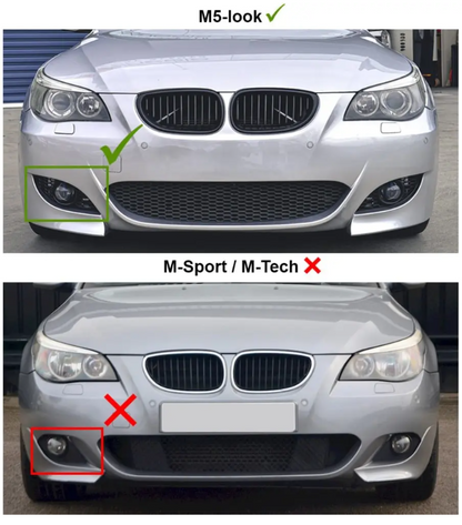 Dimljusgrill för BMW E60 / E61 M5-stil stötfångare, höger sida