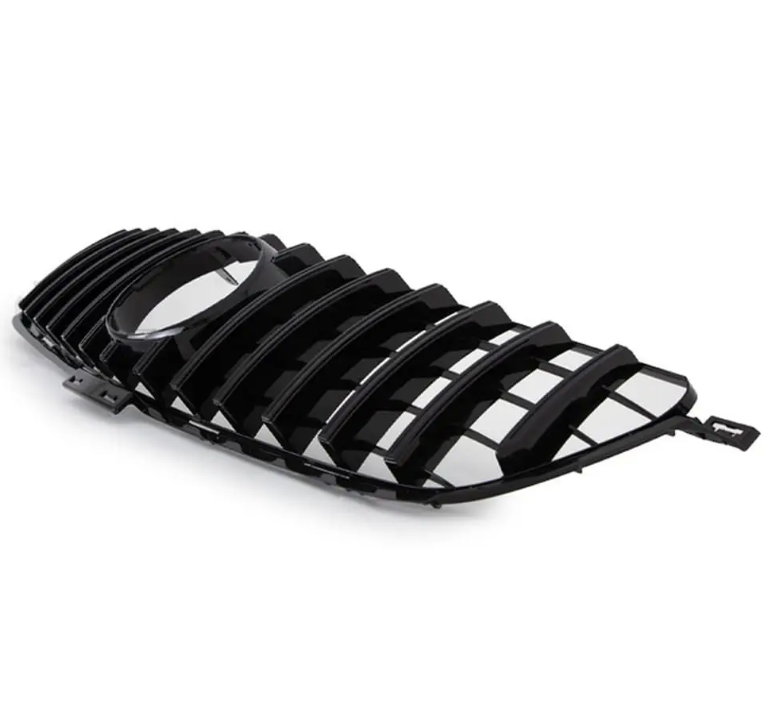 GT R Panamericana stil Frontgrill för Mercedes ML W166 (11-15), blank svart