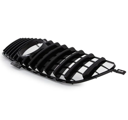 GT R Panamericana stil Frontgrill för Mercedes ML W166 (11-15), blank svart