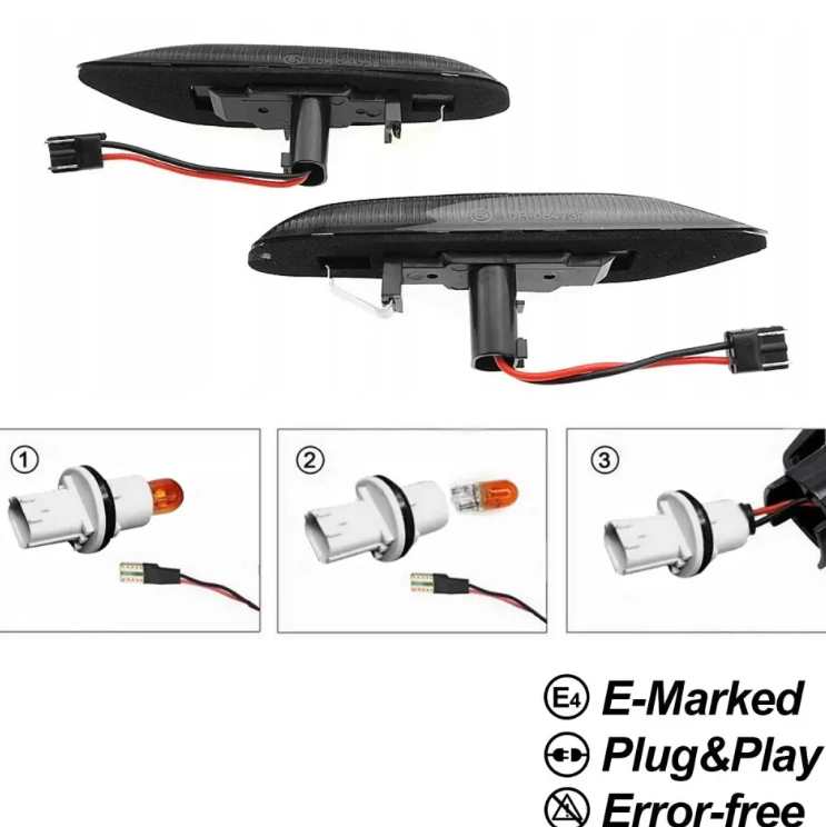 LED Blinkers för BMW E46 sedan / touring (01-05), röktonad