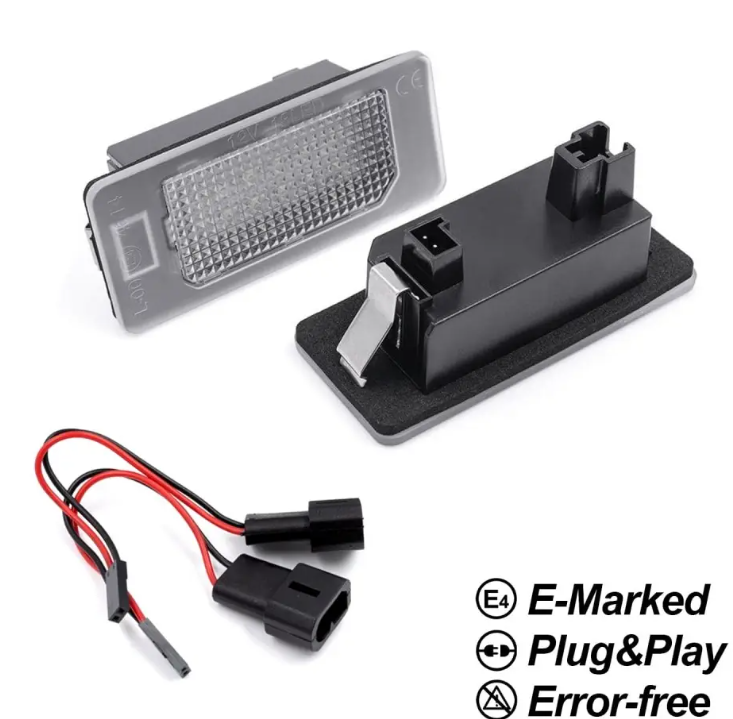 Dynamiska LED-sidoblinkers + LED-nummerskyltsbelysning, sats för BMW E82 / E88