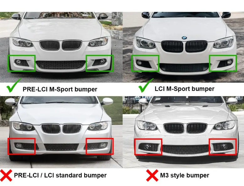 Dimljus för BMW E92 / E93 med M-Pack stötfångare, klar