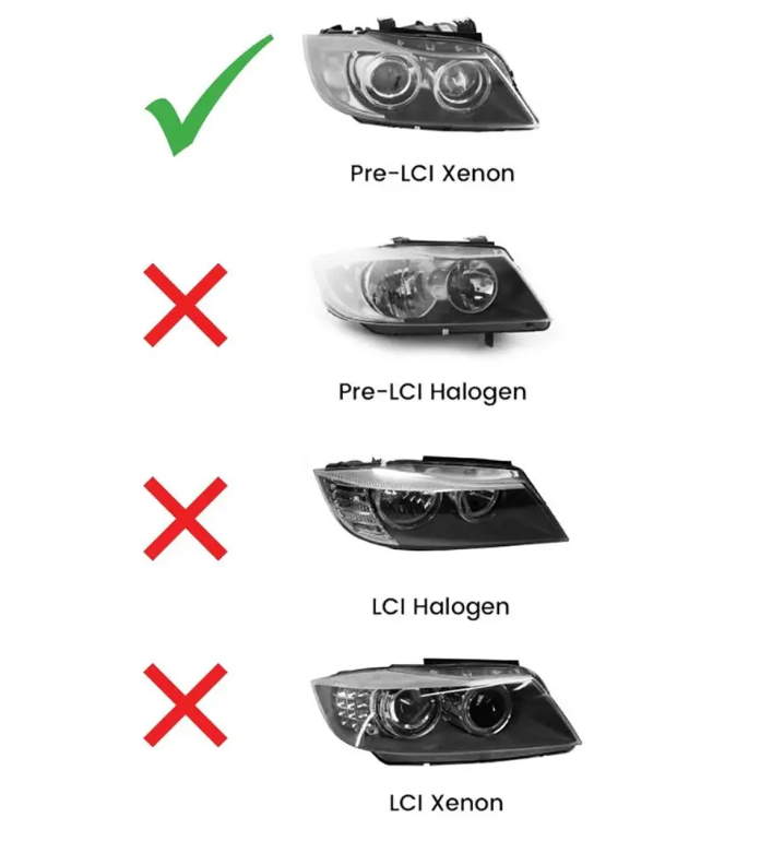 DTM stil Xenon Strålkastare för BMW E90 / E91 PRE-LCI (05-08)