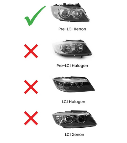 DTM stil Xenon Strålkastare för BMW E90 / E91 PRE-LCI (05-08)