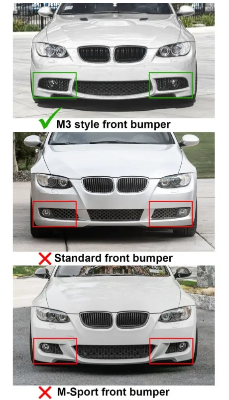 Dimljusset för BMW E92 / E93 med M3-stil stötfångare, klar (06-10)