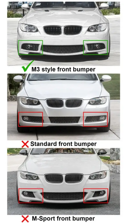 Dimljusset för BMW E92 / E93 med M3-stil stötfångare, klar (06-10)