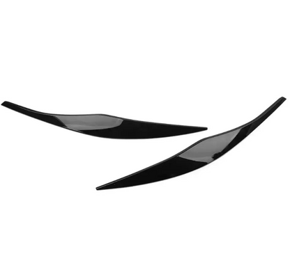 Strålkastarlister / ögonbryn sats för BMW E90 / E91 (05-11), blank svart