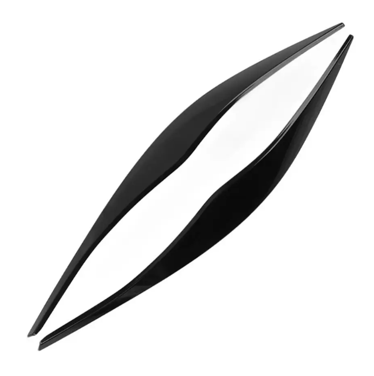 Strålkastarlister / ögonbryn sats för BMW E90 / E91 (05-11), blank svart