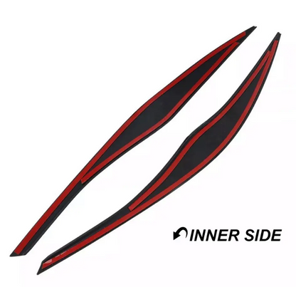 Strålkastarlister / ögonbryn sats för BMW E90 / E91 (05-11), blank svart