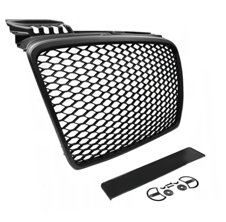 RS-stil Frontgrill för Audi A4 B7 (05-08) standard version, matt svart