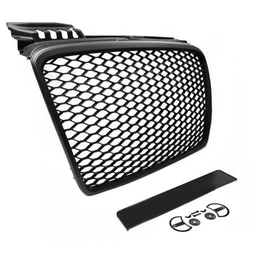 RS-stil Frontgrill för Audi A4 B7 (05-08) standard version, matt svart