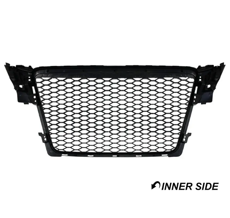 RS-stil Frontgrill för Audi A4 B8 / S4 B8 (08-12), matt svart