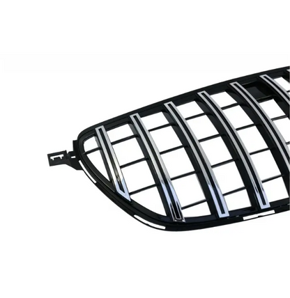 Frontgrill för Mercedes-Benz GLE W166 (15-19), svart + krom