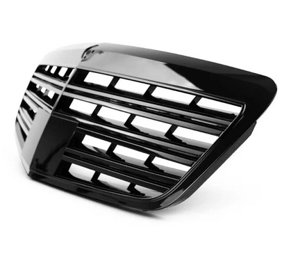 Frontgrill för Mercedes-Benz W221 (09-13) med distronic cover, blank svart