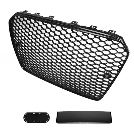 RS-stil Frontgrill för Audi A5 / S5 B8 (11-16), blank svart