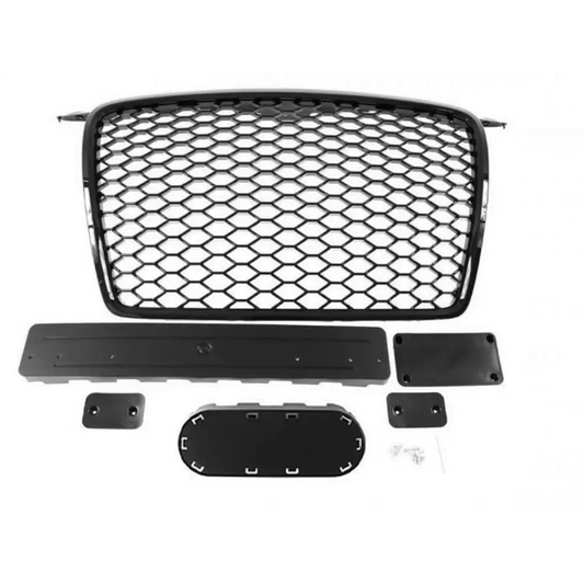 RS Frontgrill för Audi A3 8P (05-08), blank svart