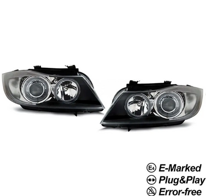 Strålkastare med Angel Eyes för BMW E90 / E91 (05-11)