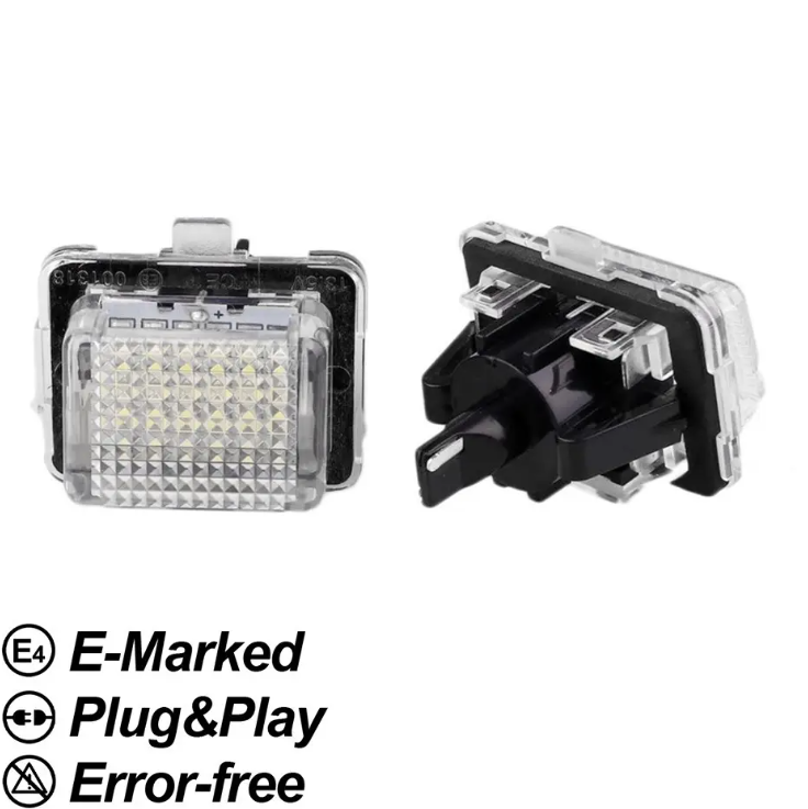 LED-nummerskyltsbelysning sats för Mercedes-Benz W204 / C204 / S204 prefacelift (07-11)