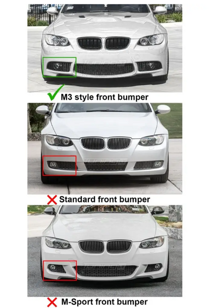 Dimljus för BMW E92 / E93 M3-stil stötfångare, röktonad, höger sida