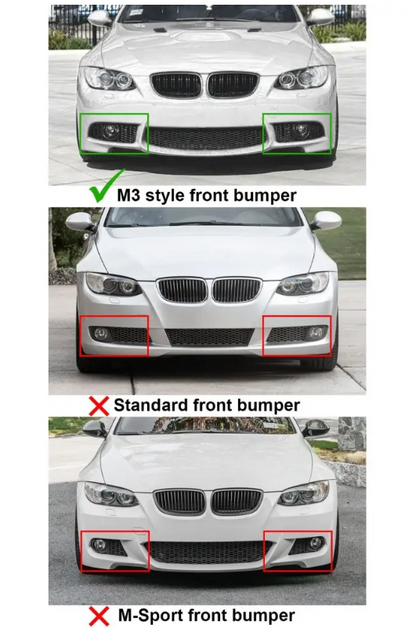 Dimljus för BMW E92 / E93 M3-stil stötfångare, klar, vänster sida, klar