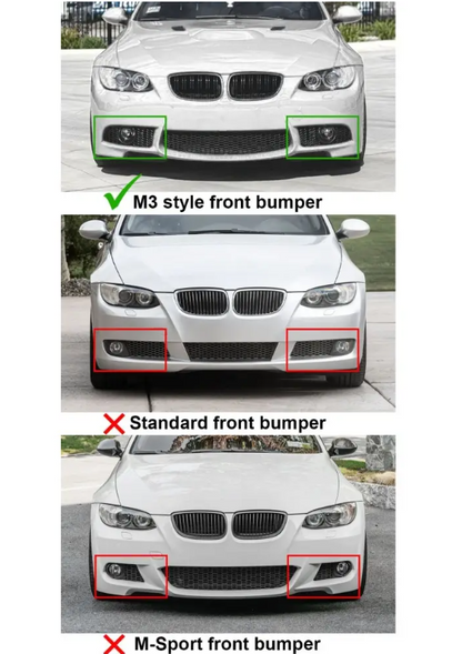 Dimljus för BMW E92 / E93 M3-stil stötfångare, vänster sida, röktonad