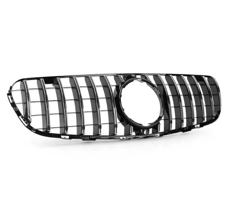 Frontgrill för Mercedes-Benz GLC W253 / C253 / X253 (15-19), blank svart + krom