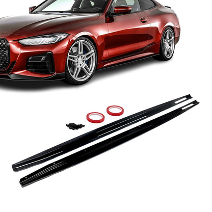 AC-stil Sidokjols diffuser sats för BMW G22 / G23 (20-26) med M-Pack, blank svart