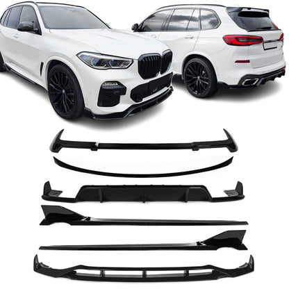 Aero stil Bodykit för BMW X5 G05 PRE-LCI (19-23), blank svart