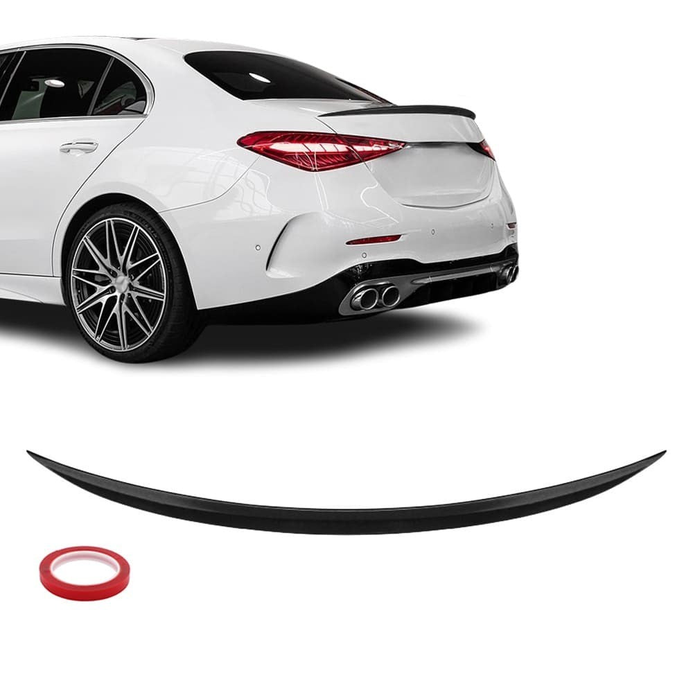 C43-inspirerad Bakluckespoiler för Mercedes-Benz W206 (21-25) sedan, blank svart