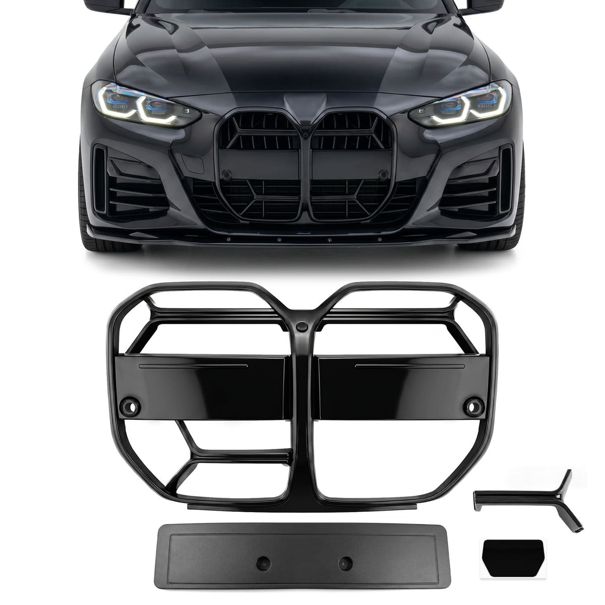 CSL-stil Njurar för BMW G26 Gran coupé (21-), blank svart