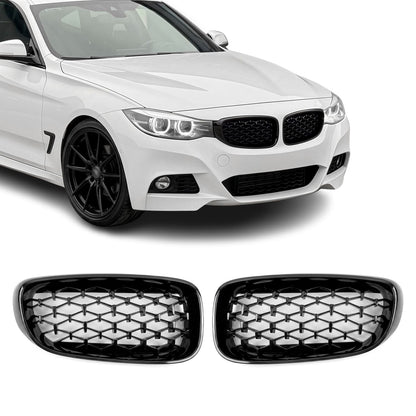 Diamond Frontnjurar set för BMW F34 GT, blank svart