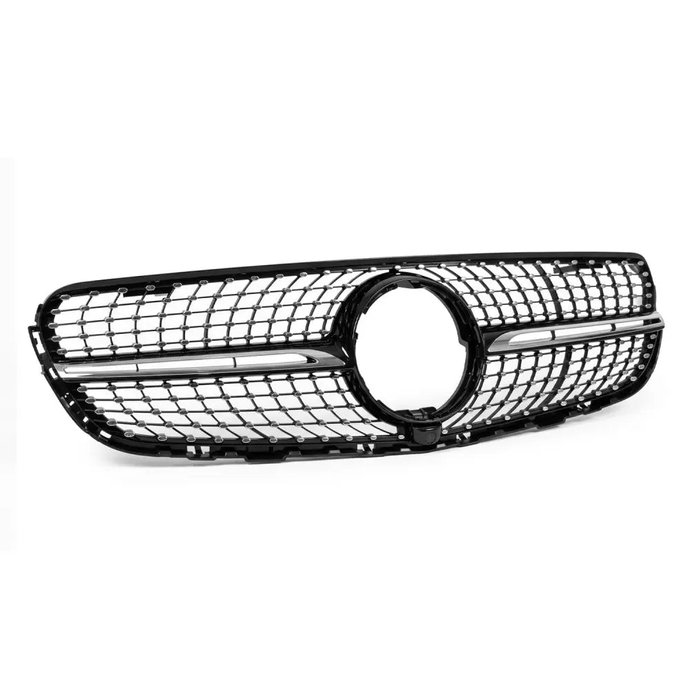 Diamond Grill för Mercedes GLC W253 / C253 / X253 (15-19) pre-facelift, svart + krom