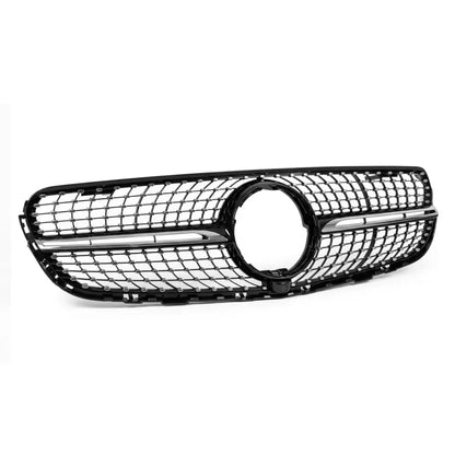 Diamond Grill för Mercedes GLC W253 / C253 / X253 (15-19) pre-facelift, svart + krom