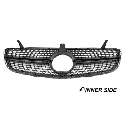 Diamond Grill för Mercedes GLC W253 / C253 / X253 (15-19) pre-facelift, svart + krom