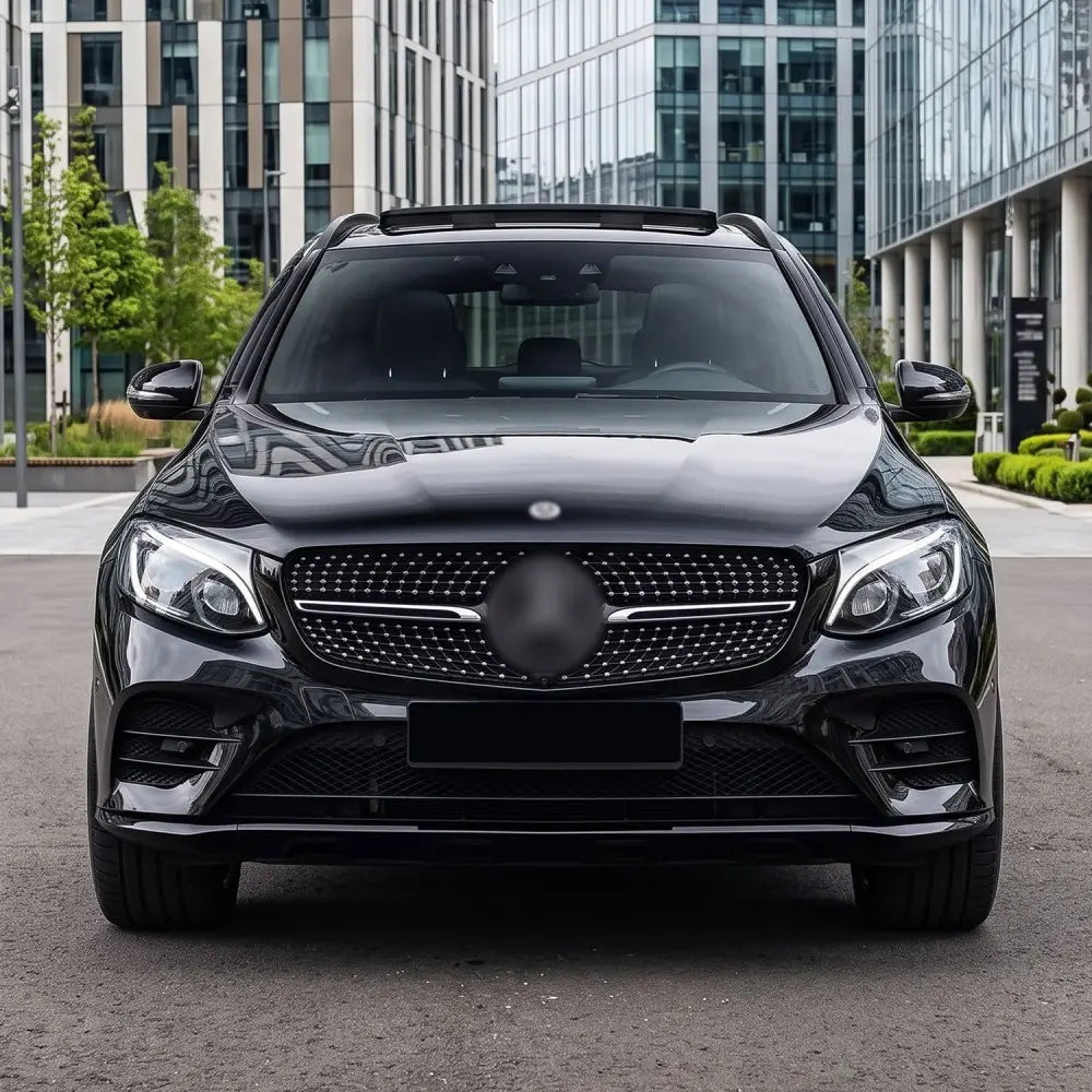 Diamond Grill för Mercedes GLC W253 / C253 / X253 (15-19) pre-facelift, svart + krom