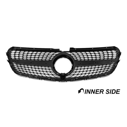 Diamond Grill för Mercedes V-Class W447 (14-19) pre-facelift, svart + krom