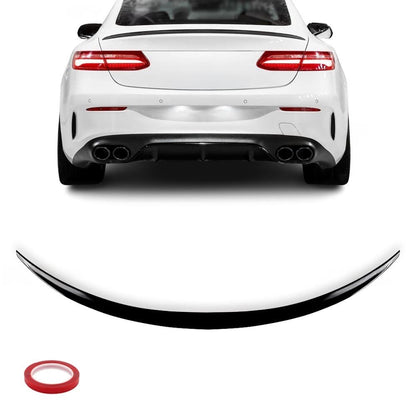 E53 stil Bakluckespoiler för Mercedes C238, blank svart