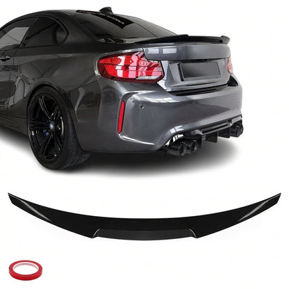 EVO M-style Bakspoiler för BMW F22 / F23 / F87, blank svart