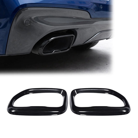 Avgasutblåsskydd / lister för BMW X3 G01 / X4 G02 PRE-LCI (18-21), blank svart