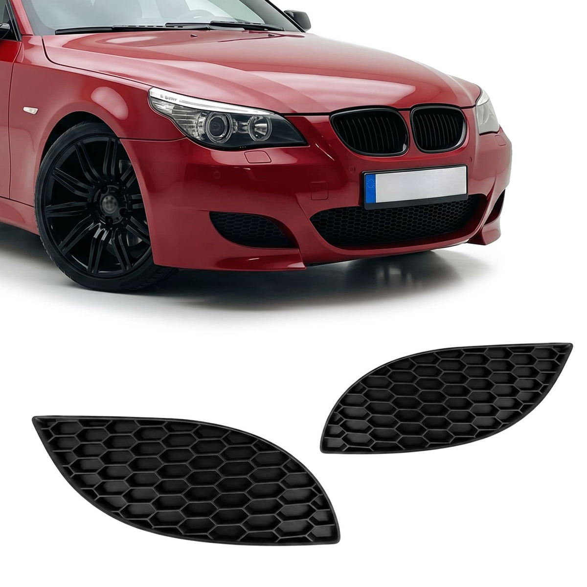 Dimljus Delete Grill / Skydd sats för BMW E60 / E61 med M5-stil stötfångare