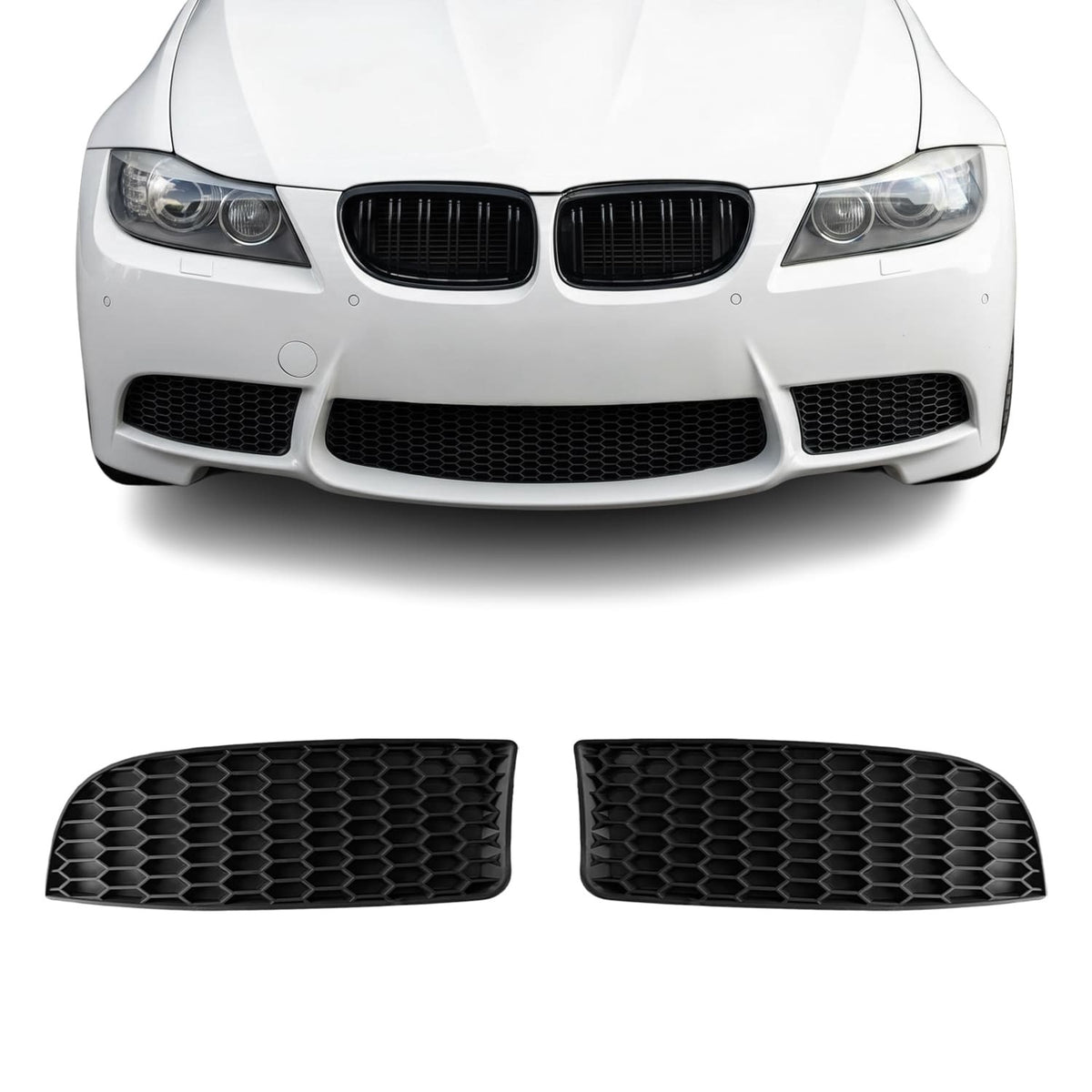 Dimljus Delete Grill / Skydd sats för BMW E90 / E91 / E92 / E93 med M3-stil stötfångare