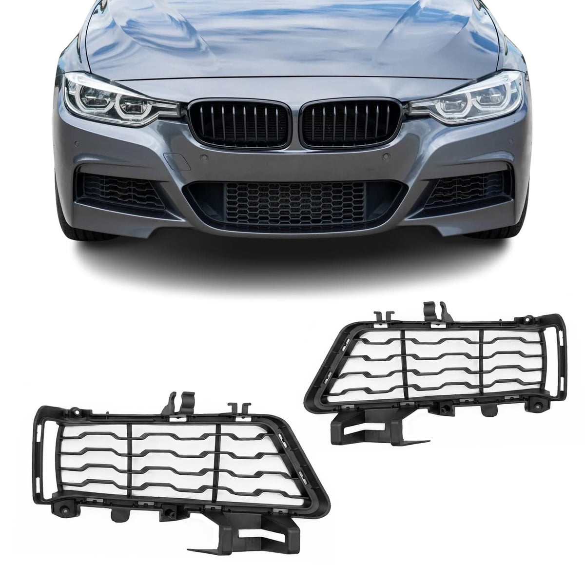 Främre stötfångare Dimljus delete Grill sats för BMW F30 / F31 med M-Pack stötfångare