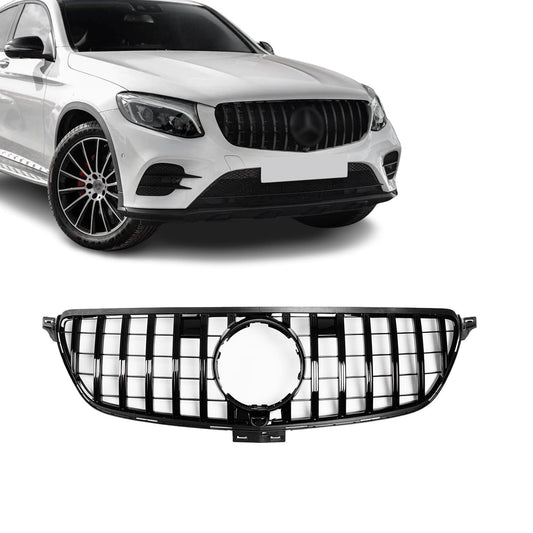 Frontgrill för Mercedes-Benz GLE C292 coupé (15-19), blank svart