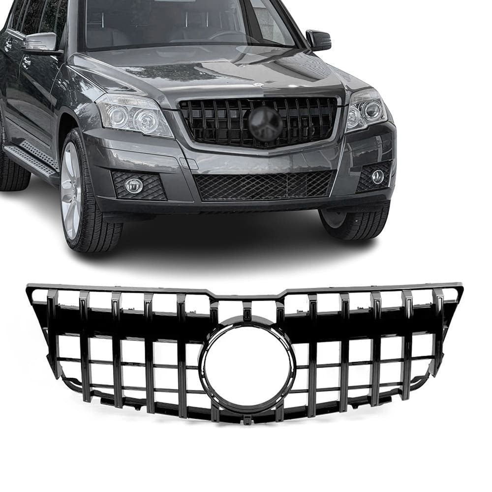 Frontgrill för Mercedes-Benz GLK X204 (08-12), blank svart